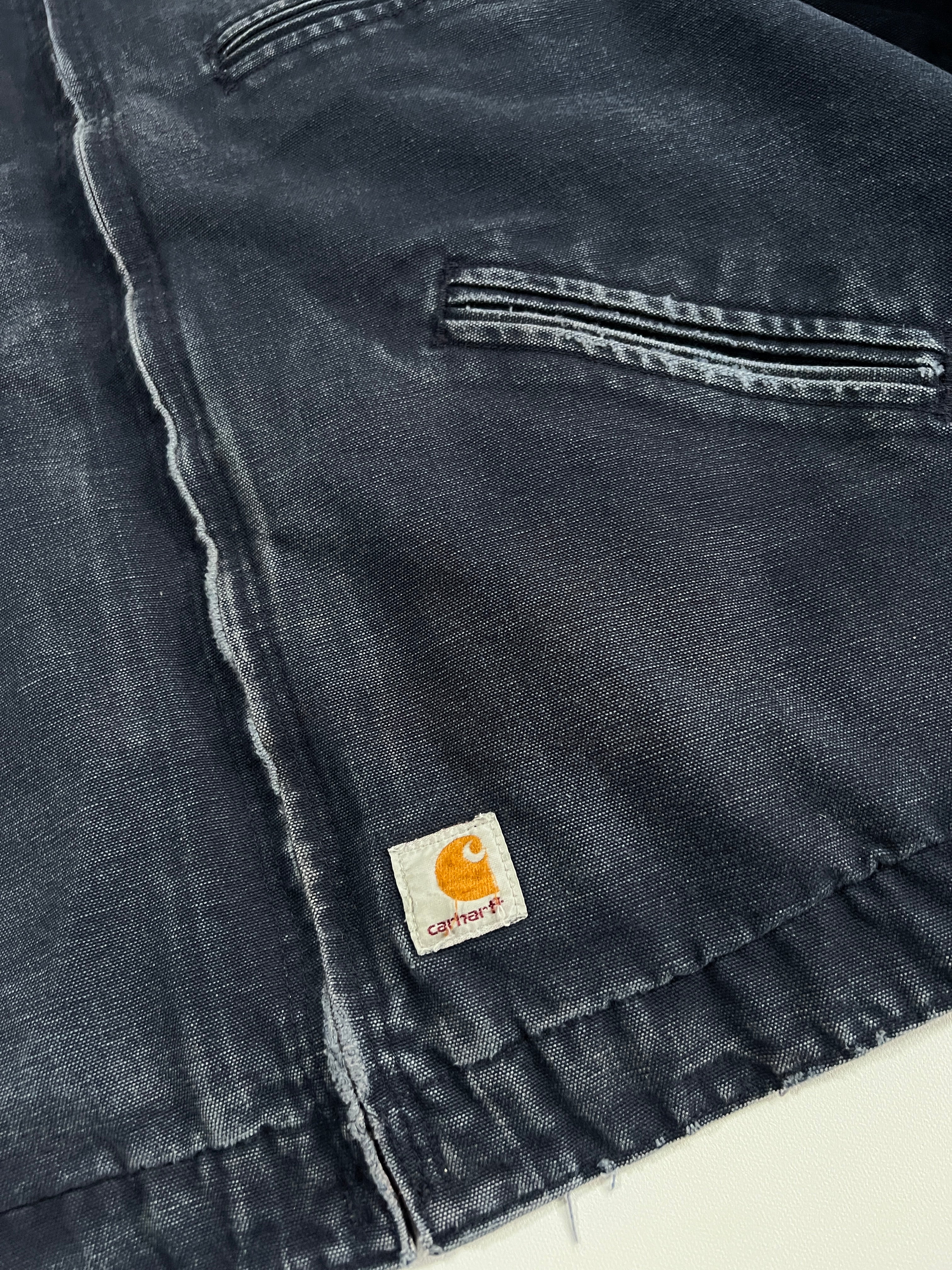Vintage Carhartt Detroit Jacket Washed Navy (L)