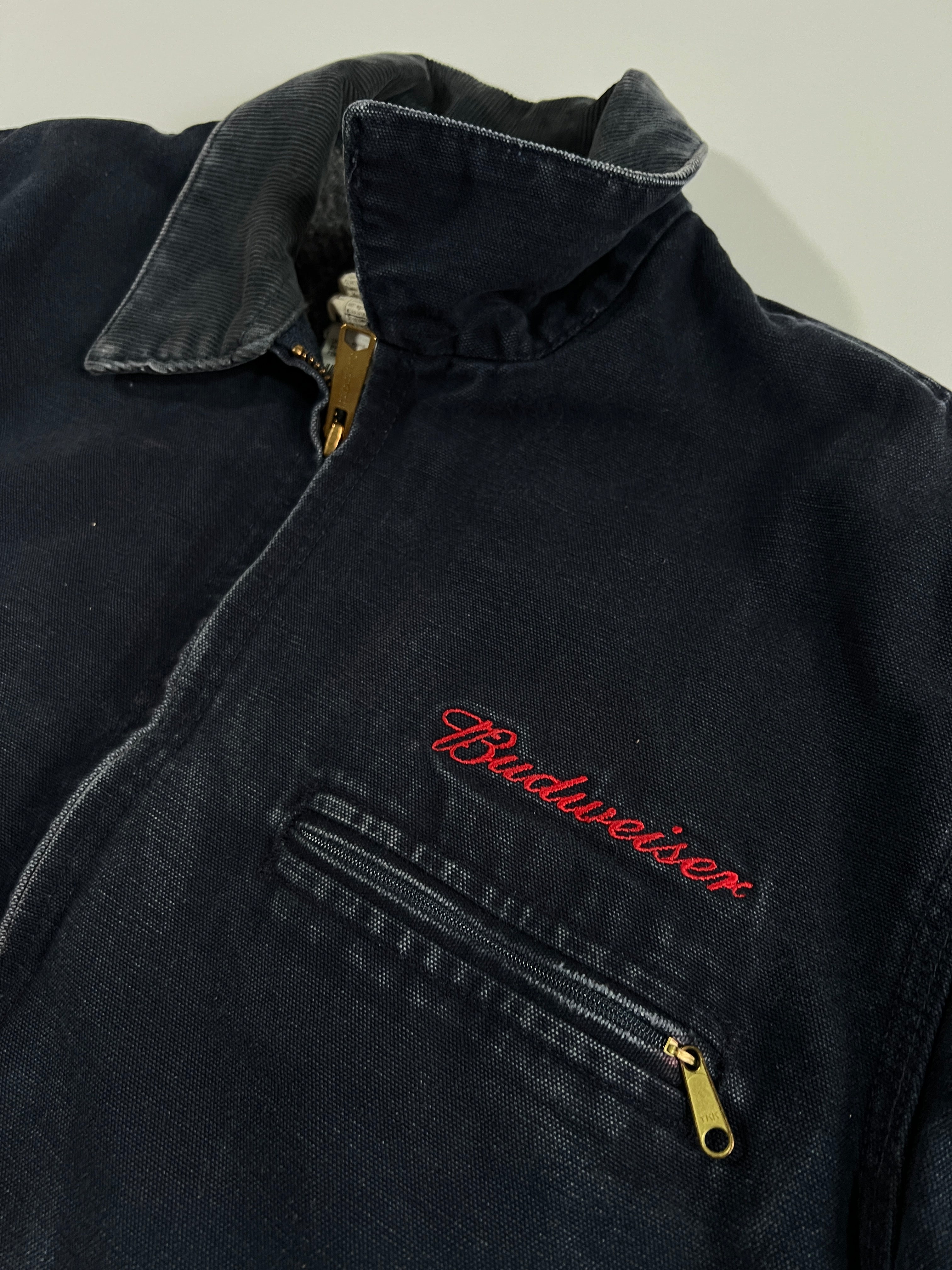 Vintage Carhartt Detroit Jacket Washed Navy (L)